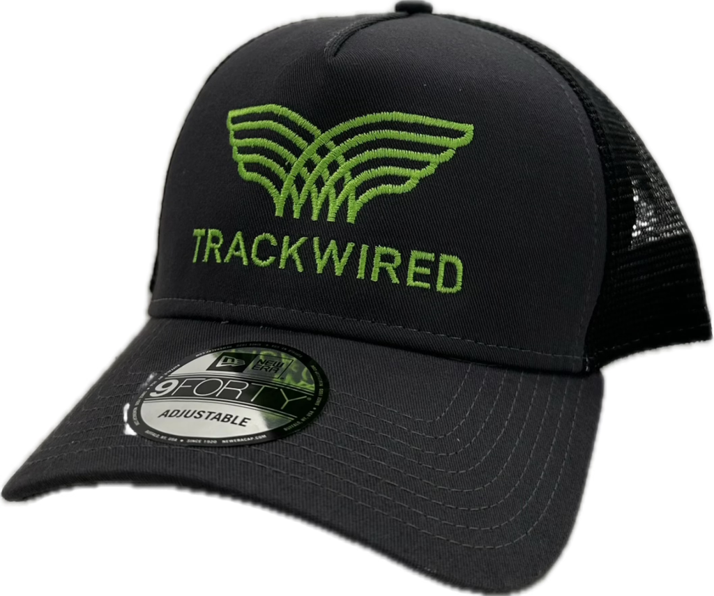 New Era Trackwired Graphite/Black Trucker Cap