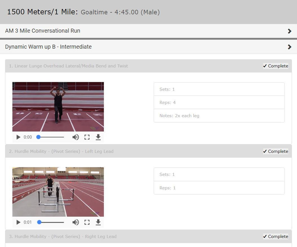 1500 Meter/1600 Meter/1 Mile