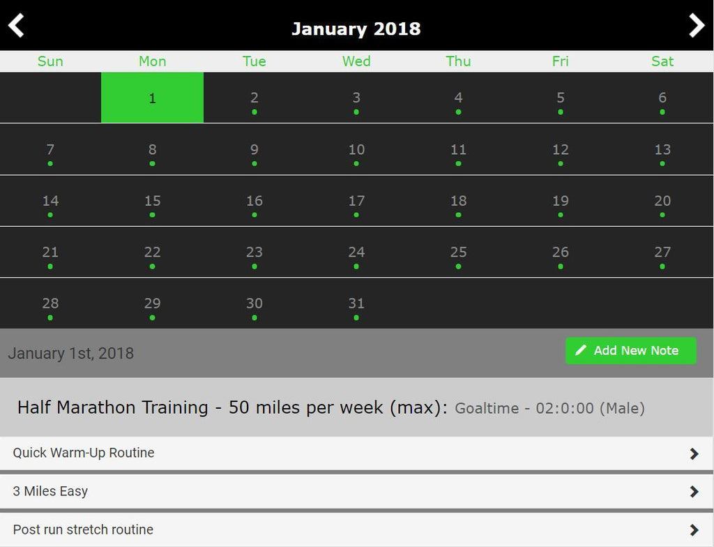 Half Marathon Training - Single Level - 20 Weeks